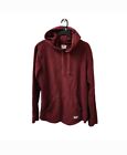 Vans Burgundy Red and Black Textured Poncho Pullover Hoodie Sweater Large