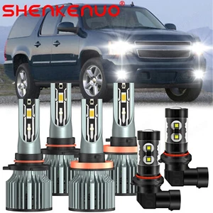 For Chevy Suburban 2015-2020 Combo LED Headlight Bulbs High/Low Beam + Fog Light - Bild 1 von 18