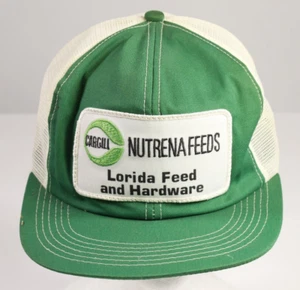 K Products Cargill Nutrena Feeds Trucker Hat Lorida Green White Patch - Picture 1 of 5