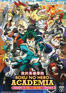 DVD ENGLISH DUBBED My Hero Academia SEASON 1-6 (Vol.1-138End)+3Movies All Region - Foto 1 di 3