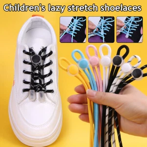 Round Rubber Bands Without Tying Children Laces Sport Shoestrings 1 Pair /a - Picture 1 of 25