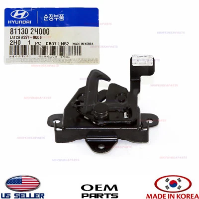 Conjunto de pestillo de bloqueo de capó genuino ⭐OEM⭐ Hyundai Elantra SEDAN 2007-2010 Foto 1 de 4