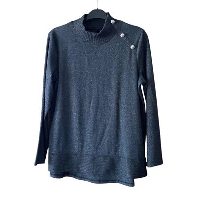 Rafaella Charcoal Gray Women's Turtleneck Sweater Size L Jumper - Image 1 of 4