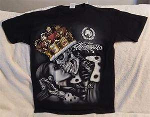 SKELETON KING KISSING LADY CROWN UNTAMED SKULL HORSE T-SHIRT - Picture 1 of 2
