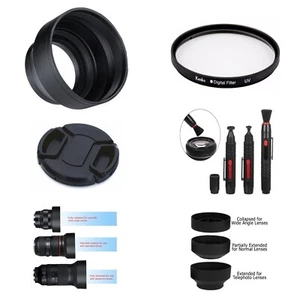 37mm Camera Bundle 3 Stage Collapsible Lens Hood UV Filter For Panasonic Lens - Bild 1 von 6