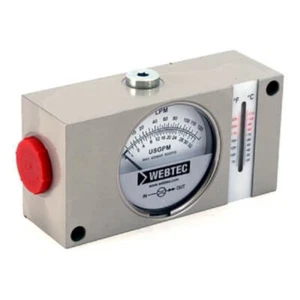 HYDRAULIC FLOW METER 6,000 PSI 0 GPM TO 48 GPM HAS THERMOMETER 593 - Picture 1 of 2