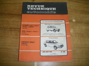 REVUE TECHNIQUE RTA CHRYSLER SIMCA HORIZON LS - GL - GLS - Imagen 1 de 1