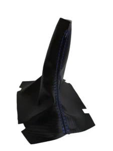 Manual Shift Boot Carbon Fiber for Ford Mustang 2005-2009 Blue Stitch - Picture 1 of 6