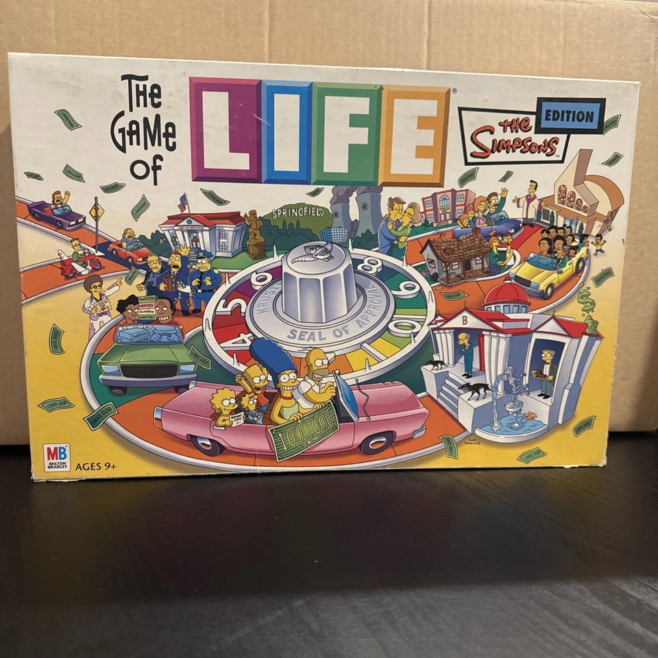 The Game of Life The Simpsons Edition COMPLETE Milton Bradley 2004 Homer VGC - Image 1 of 4