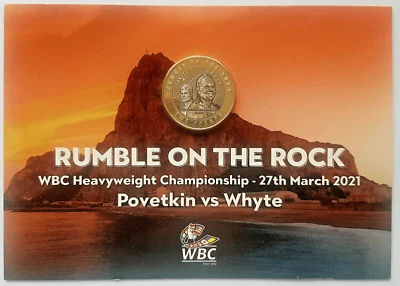 Paquete de monedas CrawleyCoins 2021 Gibraltar Rumble on the Rock color £2 BU