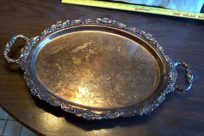 Vintage EPCA Bristol By Poole Silver Plated Footed Serving Dish Tray See Pics • 33.71$