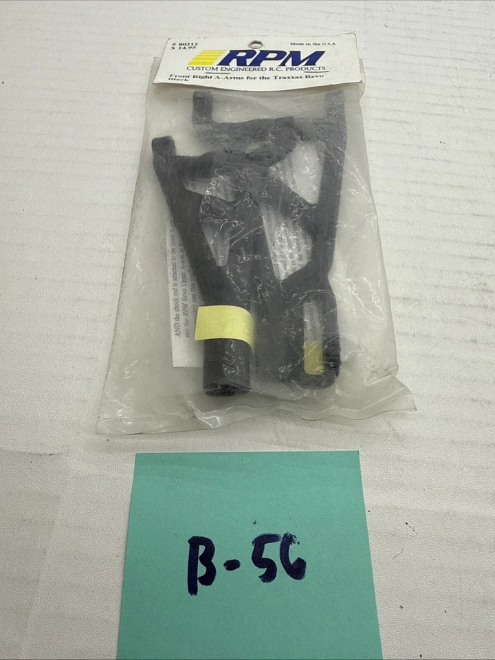 RPM R/C Products Front A-Arms Right Black Revo (2) RPM80212 - Image 1 of 1