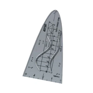 Herlitz Parabel Transparent Schablone Einheitsparabel Sin Cos Kurven Lineal neu - Bild 1 von 2