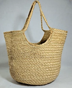 "(free ship)" BEIGE JUTE  BAG NEW STYLISH  ONLINE IN INDIA  FASHION FOR WOMEN - Picture 1 of 8