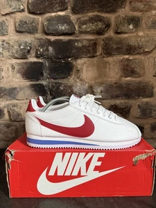 V RARE 2019 NIKE CLASSIC CORTEZ LEATHER FORREST GUMP UK 9.5 AIR VORTEX RETRO OG - Picture 1 of 23