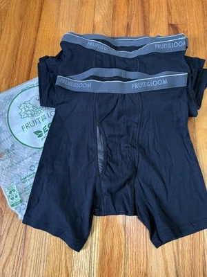 Calzoncillos boxer Fruit of the Loom para hombre grandes negros multipack mezcla de algodón ropa interior Foto 1 de 4