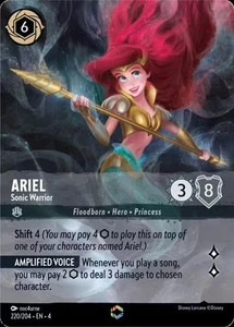 Ariel - Sonic Warrior Foil (220) Enchanted Ursula's Return Disney Lorcana - Picture 1 of 1