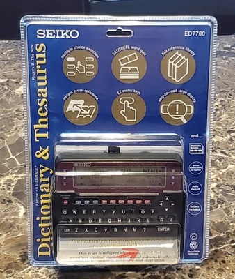 NEW FACTORY SEALED Seiko ED7780 Electronic Dictionary & Thesaurus  RARE  - Image 1 of 2