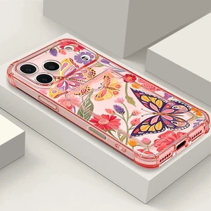 Étui Clear TPU avec poche pour cartes pour iPhone 15 16 17 Pro Max 14 13 12 11 - Foto 1 di 19