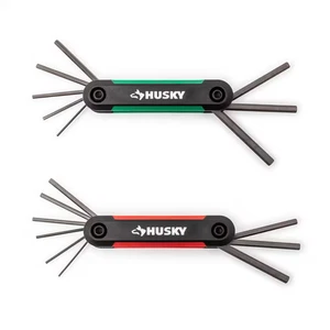 Folding Hex Key Set (9-Pieces SAE, 8-Pieces MM) - Picture 1 of 12