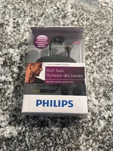 PHILIPS SHE9550 IN EAR Headphones Rich Bass New Sealed - Picture 1 of 2