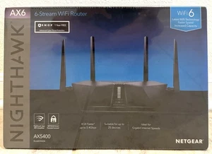 NETGEAR Nighthawk Dual-Band AX6 AX5400 Wi-Fi 6 Router - RAX50-100NAS - Afbeelding 1 van 5