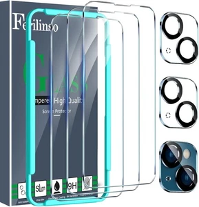 iPhone 14 & 13 Displayschutzfolie & Kamera Linse Schutz 9H Hartglas 3er Pack - Bild 1 von 8