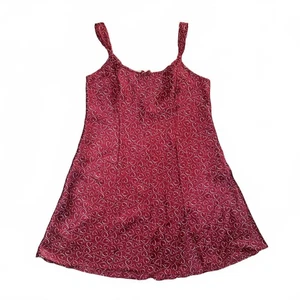 Morgan Taylor Slip Dress Red Heart Print Medium Y2K - Picture 1 of 5