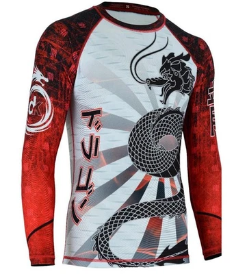 Men’s MMA BJJ Rash Guard – Full Sleeve Compression Training Shirt - Image 1 of 4