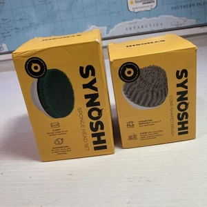 Synoshi Spin Scrubber Replacement Cone Brush & Sponge Heads NEW - Picture 1 of 7