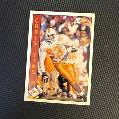 1992 CHRIS MIMS Pacific #649 NFL Prospect Card  - Image 1 of 4