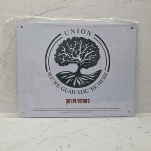 THE EVIL WITHIN 2 Werbe Metall Blech Wandschild Poster SPIEL Vorbestellerbonus - Bild 1 von 2