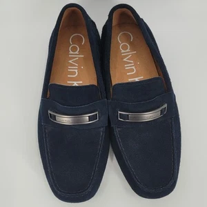 Calvin Klein Mackson blue leather upper loafers size 11.5 - Picture 1 of 5