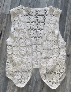 🌼 Kurze Weste Gr. S Häkelweste More & More Festival Boho Hippie Strand 🌼 - Bild 1 von 3