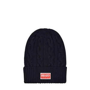 Kenzo Cable Knit Wool Skull Cap FC68BU190KEB Midnight - BRAND NEW WITH TAG - Picture 1 of 1