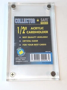 Acrylic Card Holders - 1/2 Thick Four Screw Holders - Trading Supplies - Picture 1 of 4