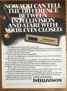 Anuncio vintage 1982 para Mattel Intellivision (comparación con Atari) - Imagen 1 de 1