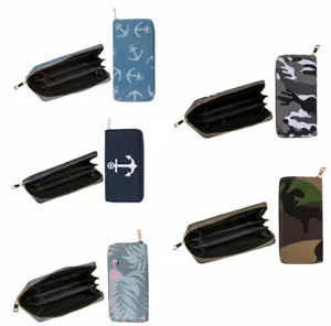 Geldbörse Portmonee Geldbeutel Groß 1 Stck Camouflage Anker Flamingo Farbauswahl - Bild 1 von 6