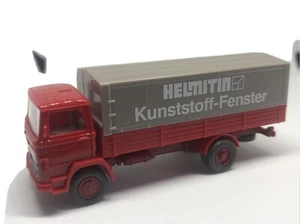 Wiking HO 1/87 Truck Mercedes-Benz 1317 "Helmitin Kunststoff Fenster" Bright Red - Picture 1 of 5