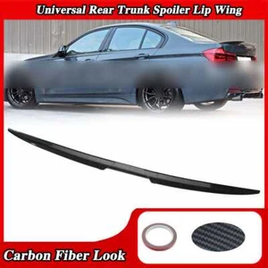 Carbon Fiber Look Rear Roof Trunk Spoiler Lip Tail Wing For Benz W205 2015-2021 - Picture 1 of 15
