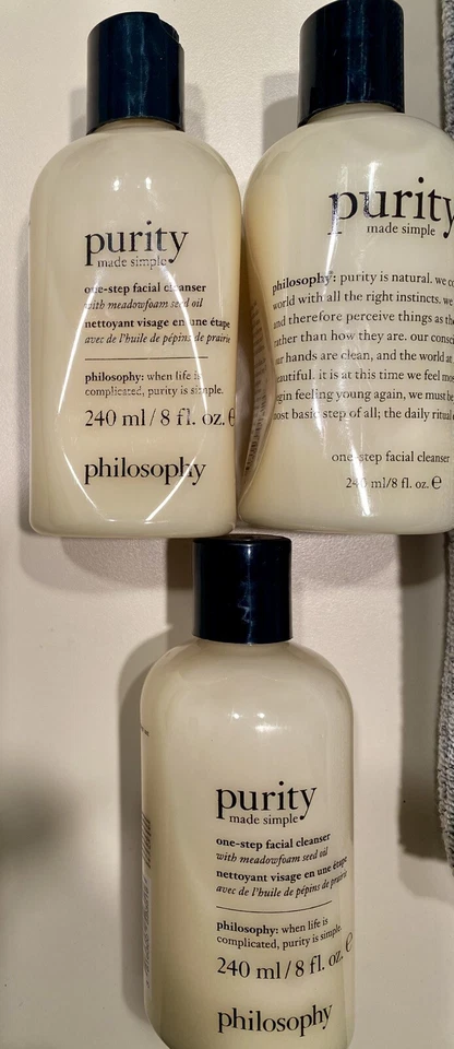 Philosophy Purity простое одноэтапное очищающее средство для лица. 8 унций лот из 3 - Изображение 1 из 1