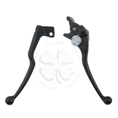 Palancas de freno y embrague de carbono manuales para Suzuki GSXR 600 750 95 mango Foto 1 de 3