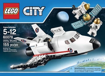 Lego City Space Port 60078 UTILITY SHUTTLE Astronaut Satellite Solar wings NEW! - Image 1 of 4