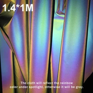 Iridescence Reflective Fabric Craft Iridescent Mirrored Holographic Magic Cloth - Foto 1 di 9