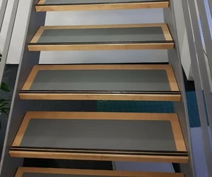 Stufenmatten Hund Anti Rutsch Schutz +hell grau gummiert+ Hundesocken Socken - Bild 1 von 12