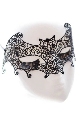 BN Punk Black Lace Bat Mask Costume Halloween Dance Party Eye Mask Women Party Foto 1 de 3