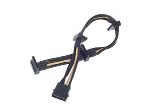 Silverstone SST-PP07-BTSBG (1 x 4pin Molex to 4 x SATA connectors, Black/Gold) - Picture 1 of 4