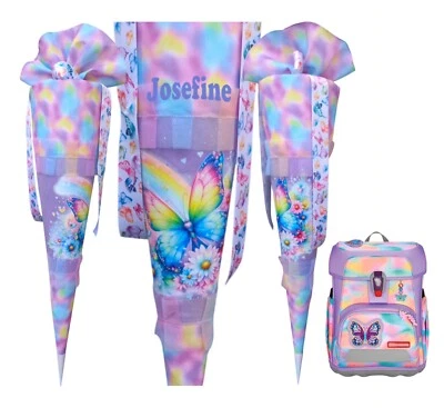 Schultüte - Regenbogen & Schmetterling - Passend zu Butterfly Luna Step by Step - Bild 1 von 4