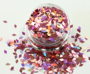 2mm Diamond Nail Art Glitter Holographic translucent Glitter flakes festival UK - Picture 1 of 39