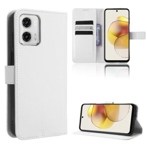 Para Motorola Moto G 5G 2023 Diamante Textura Cuero Teléfono Carcasa - Imagen 1 de 1